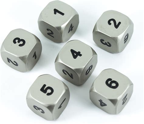 solid metal dice